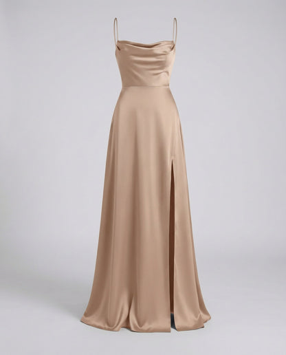 Elegant Silk Maxi Dress Women
