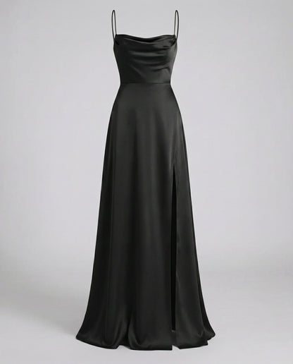 Elegant Silk Maxi Dress Women