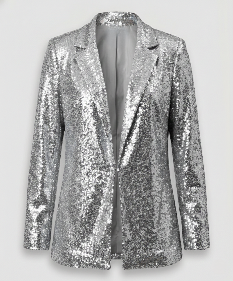 Glittering women's sequin blazer