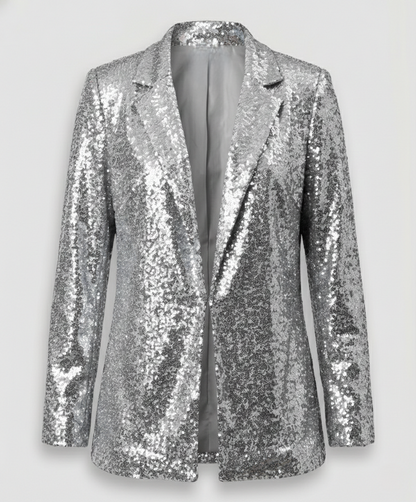 Glittering women's sequin blazer
