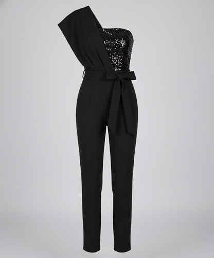 Patchwork Sequin Jumpsuit Women